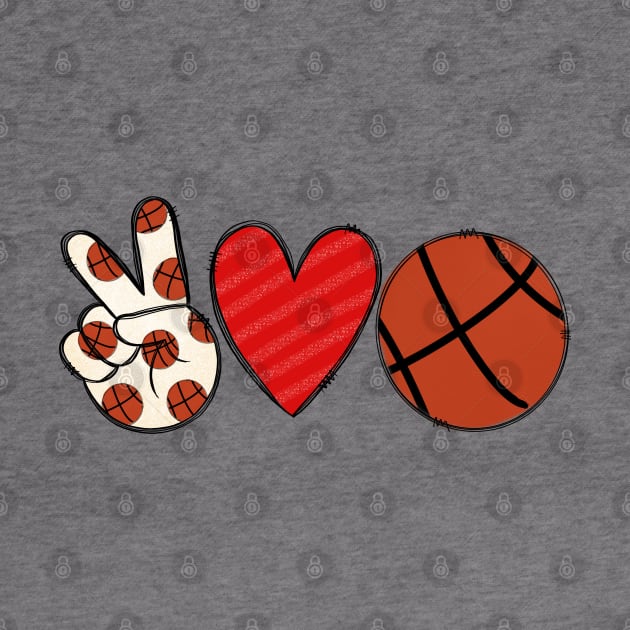 Peace Love Basketball by CuteCoCustom